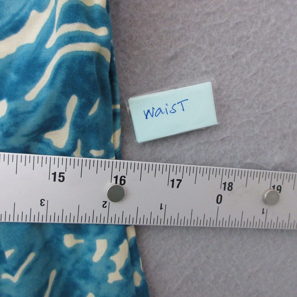 Sundance Maxi Dress Women 8 Teal Marbled Salma Asymmetrical Hem Flowy Beach - Picture 5 of 11